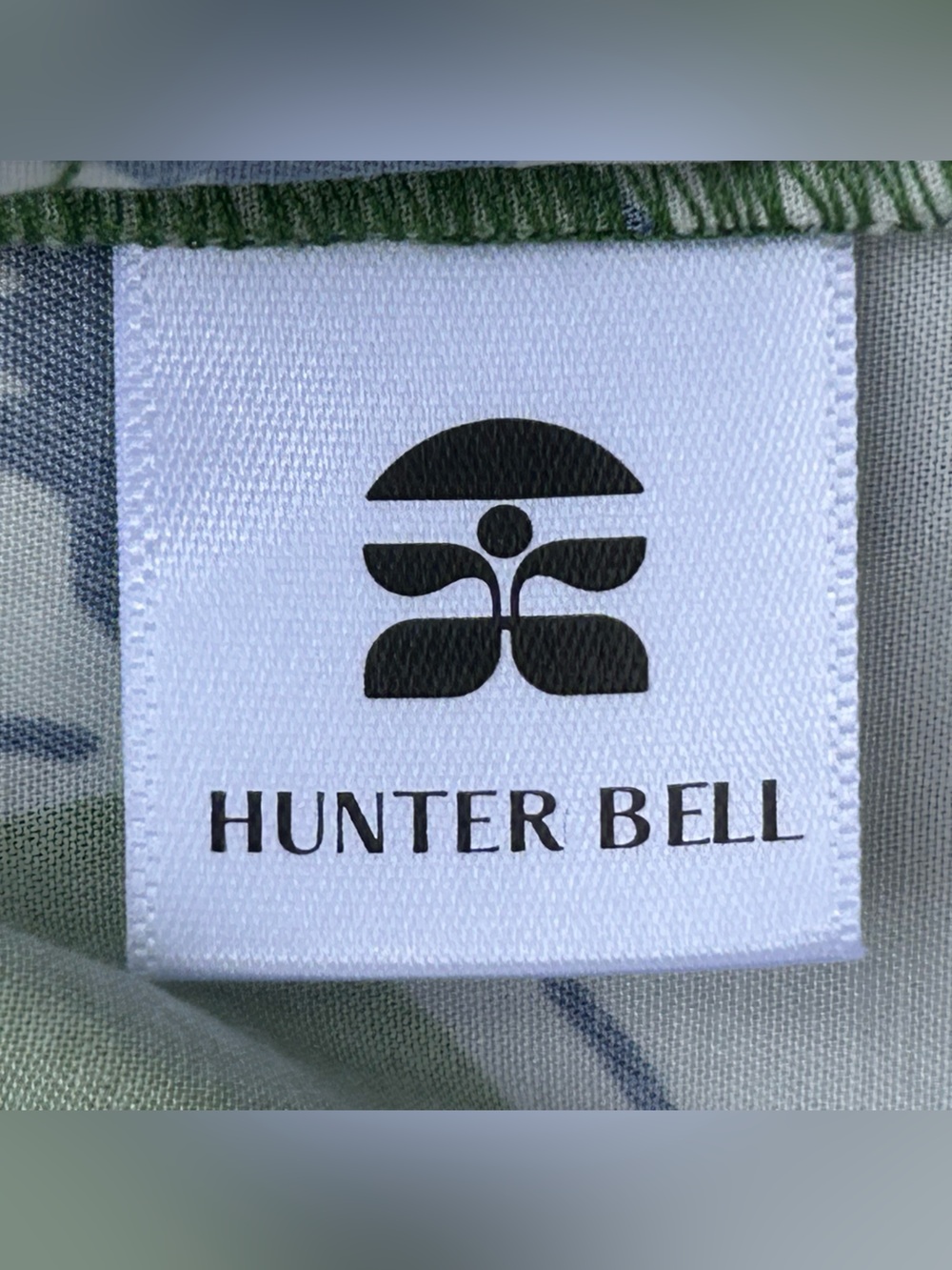 **SOLD** HUNTER BELL Wilkes Cotton Puff Sleeve Mini Dress in Herring Green Small - Picture 11 of 16